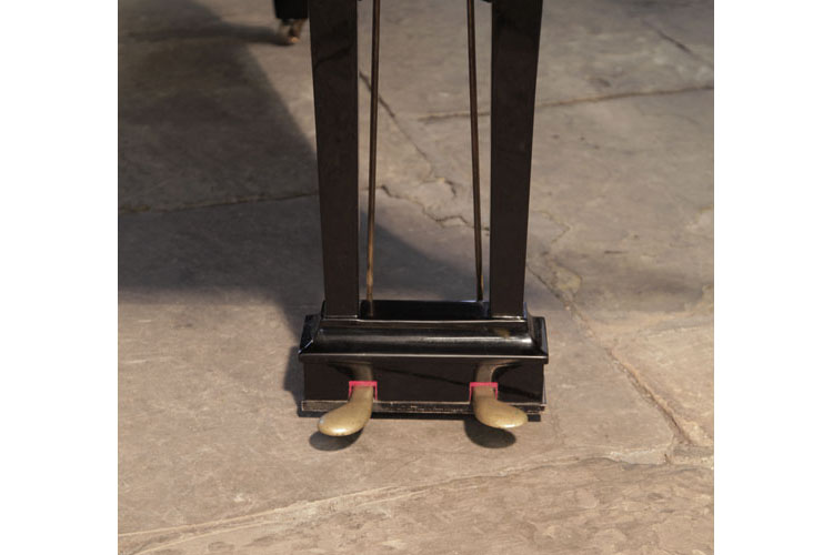 Steinway Model O two-pedal piano lyre with brass pedals