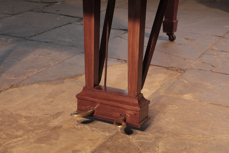 Steinway Model O two-pedal piano lyre with brass pedals