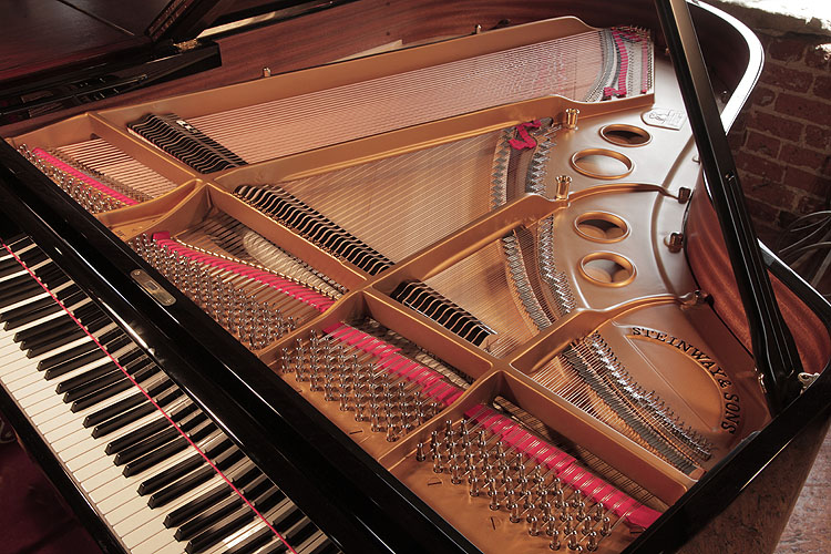 Steinway rebuilt instrument. Piano has been rebuilt in Germany by Steinway Academy trained technicians using 100% Steinway parts.
