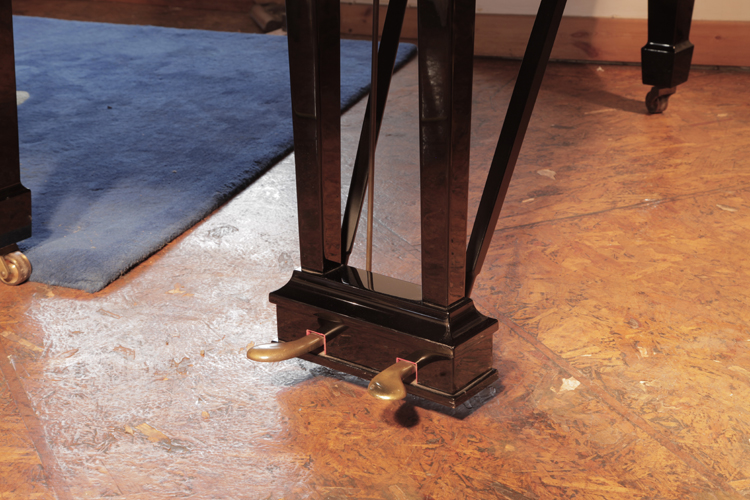 Steinway Model O   piano lyre with square uprights and two brass pedals