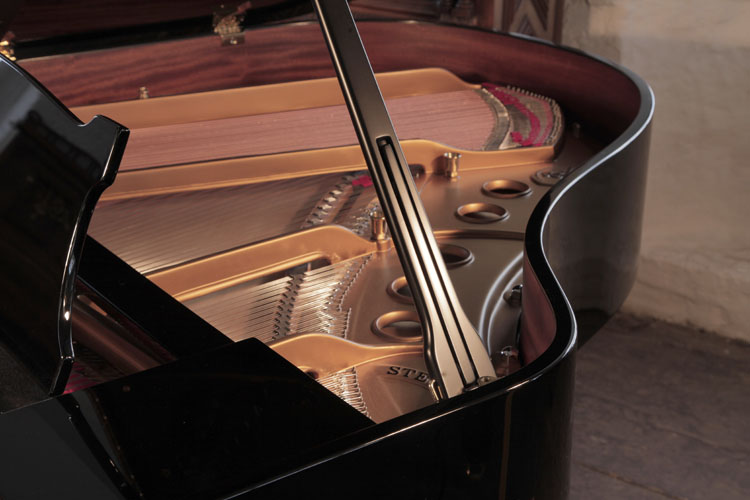 Steinway Model S piano lidstay with indented half prop to allow piano lid to open at different heights