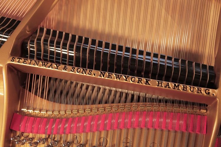 Steinway  rebuilt instrument. Piano has been rebuilt in Germany by Steinway Academy trained technicians using 100% Steinway parts.