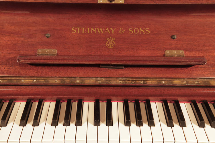 Steinway piano manufacturer's name on fall