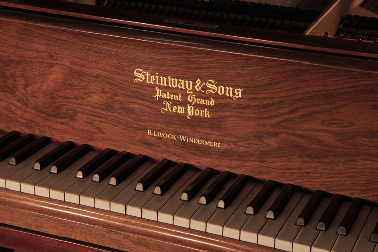 Steinway manufacturer's name on fall