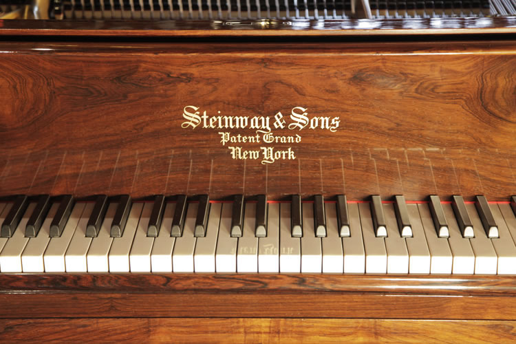 Steinway style 1 piano manufacturers logo on fall