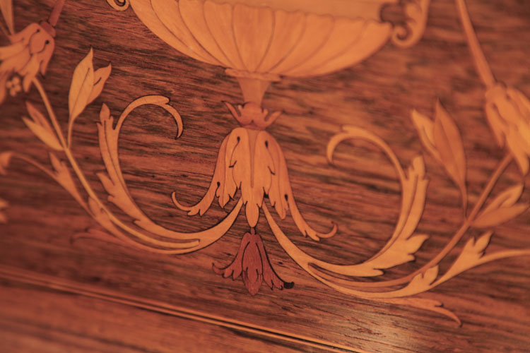 Inlay detail of scrolling acanthus leaves