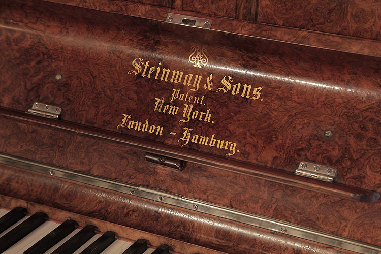 Steinway manufacturer's name on fall