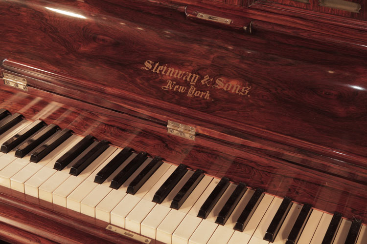 Steinway manufacturer's name on fall
