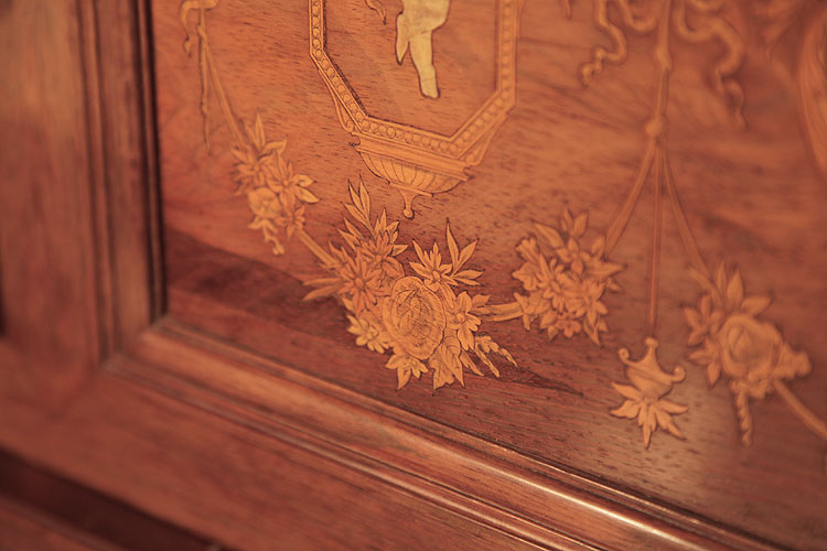 Inlay detail of swagged flowers and foliage