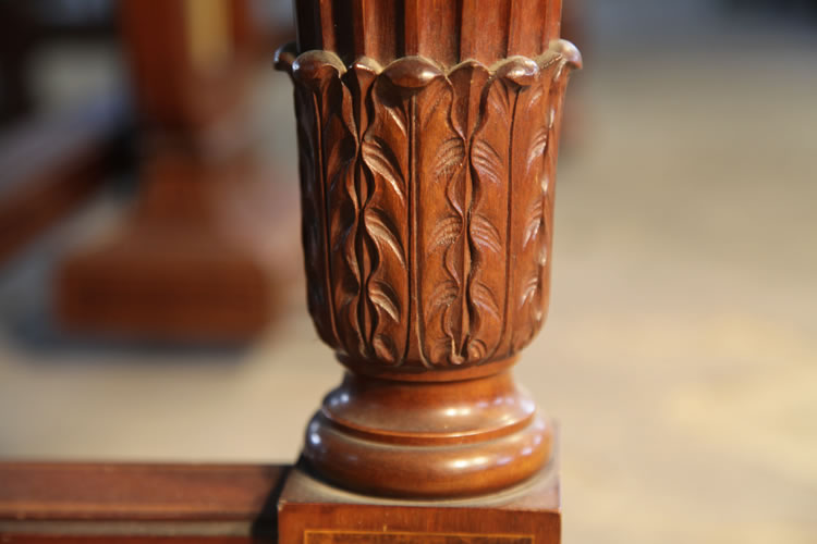 Bechstein model E carved piano leg detail